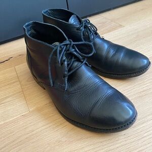 Men's Black Leather Boots -Vintage Shoe Co. size 9